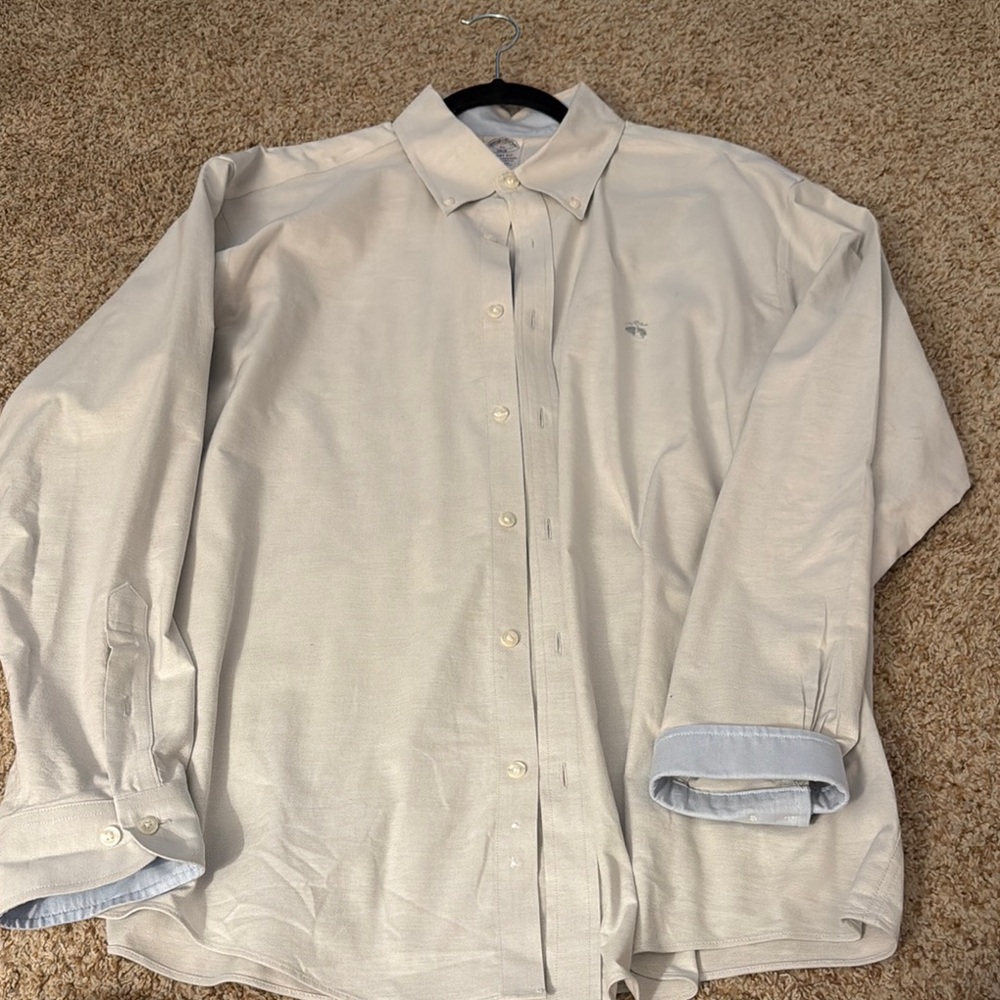 Men's Cream Button-Down Shirt